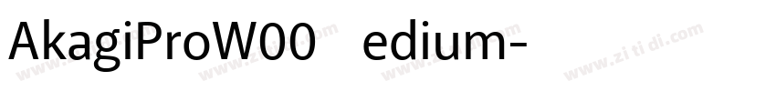 AkagiProW00 Medium字体转换